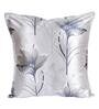 Grey Floral Polyester Blend 24 x 24 Inches Cushion Covers (Set of 2)