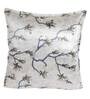 Grey Floral Polyester Blend 24 x 24 Inch Cushion Covers (Set of 2)