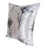 Grey Floral Polyester Blend 24 x 24 Inches Cushion Covers (Set of 2)