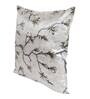 Grey Floral Polyester Blend 24 x 24 Inch Cushion Covers (Set of 2)