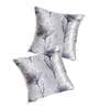 Grey Floral Polyester Blend 24 x 24 Inches Cushion Covers (Set of 2)