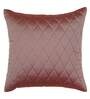 Maroon Textured Polyester Blend 16 x 16 Inches Cushion Cover