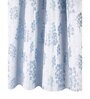 Grey Polyester Blend Geometric 7ft Light Filtering Eyelet Door Curtain