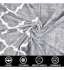 Grey Printed Polyester Blend 14x38 Inches Chair Covers (Pack of 4)