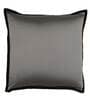 Grey Plain Solid Polyester Blend 16 x 16 Inch Cushion Cover