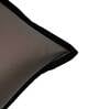 Grey Plain Solid Polyester Blend 16 x 16 Inch Cushion Cover