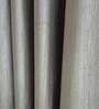 Grey Solid Polyester 5 Ft Light Filtering Eyelet Window Curtains (Set of 2)