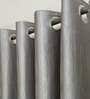 Grey Solid Polyester 5 Ft Light Filtering Eyelet Window Curtains (Set of 2)