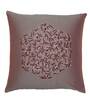 Grey Traditional Polyester Blend 16 x 16 Inches Cushion Cover