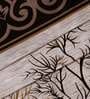 Brown Floral Polyester 9 Ft Semisheer Eyelet Door Curtains (Set of 2)