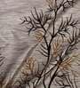 Brown Floral Polyester 9 Ft Semisheer Eyelet Door Curtains (Set of 2)