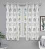 Grey Polyester Light Filtering 5 Feet Eyelet Curtain (1 Piece)