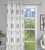 Grey Polyester Light Filtering 7 Feet Eyelet Curtain (1 Piece)
