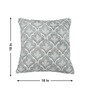 Grey Polyester Floral 18x18 inches Cushion Covers Set of 3