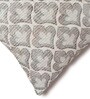 Grey Polyester Floral 18x18 inches Cushion Covers Set of 5
