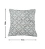 Grey Polyester Floral 18x18 inches Cushion Covers Set of 5