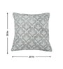 Grey Polyester Floral 20x20 inches Cushion Covers Set of 5