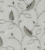 Grey Polyester Floral 7ft Sheer Eyelet 1 Pc Door Curtain