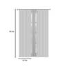 Grey Polyester Floral 7ft Sheer Eyelet 1 Pc Door Curtain