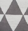 Grey Polyester Geometric 60 x 84 Inches Flat Weaves Dhurries