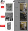 Grey Polyester Laundry Basket