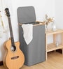 Grey Polyester Laundry Basket