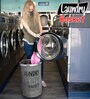 Grey Polyester Laundry Basket