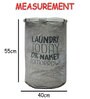 Grey Polyester Laundry Basket
