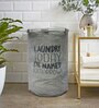 Grey Polyester Laundry Basket