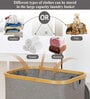 Grey Polyester Laundry Basket