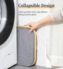 Grey Polyester Laundry Basket