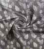 Grey Polyester Leaf 7ft Regular Eyelets Door Curtain (1 Pc)