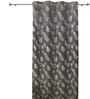 Grey Polyester Leaf 7ft Regular Eyelets Door Curtain (1 Pc)