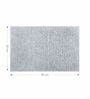 Grey Polyester Machine Made 80x50 cm Bath Mat
