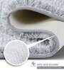 Grey Polyester Machine Made 80x50 cm Bath Mat