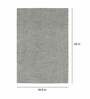 Grey Polyester Plain Solids 4 x 6 Feet Machine Made Carpet
