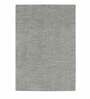 Grey Polyester Plain Solids 4 x 6 Feet Machine Made Carpet