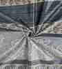 Grey Polyester Self Design 5ft Blackout Eyelet Window Curtains (Pack of 2)