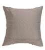 Grey Textured Polyester 12 x 12 Inches Cushion Cover