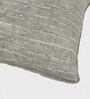 Grey Textured Polyester 16 x 16 Inch Cushion Covers (Set of 2)