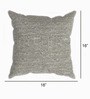 Dark Grey Textured Polyester 16 x 16 Inch Cushion Covers (Set of 5)