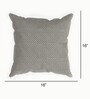 Grey Textured Polyester 16 x 16 Inch Cushion Covers (Set of 5)