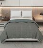 Grey Polyester Solid 200 GSM Double Bed Comforter