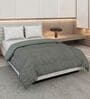 Grey Polyester Solid 200 GSM Double Bed Comforter