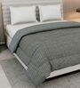 Grey Polyester Solid 200 GSM Double Bed Comforter