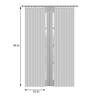 Grey Solid Polyester 8 Ft Sheer Eyelet Door Curtains (Set of 2)