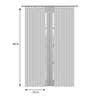Grey Geometric Polyester 7 Ft Semisheer Eyelet Door Curtains (Set of 2)
