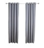 Grey Polyester Solid 7ft Blackout Eyelet Door Curtain (1 Pc)