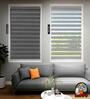 Grey Polyester Solid 84 X 36 inches Semisheer Zebra Blind