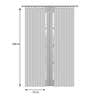 Grey Polyester Geometric 9 Ft Semisheer Eyelet 2 Door Curtains